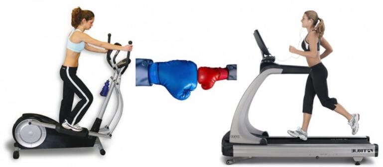 elliptical and treadmill
