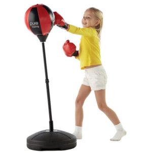 kids punching bag and gloves