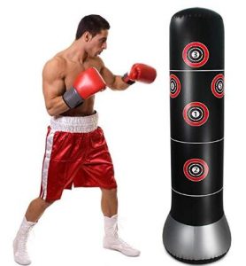 Inflatable punching bag for MMA target training