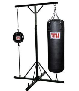 Title heavy bag and speed bag stand
