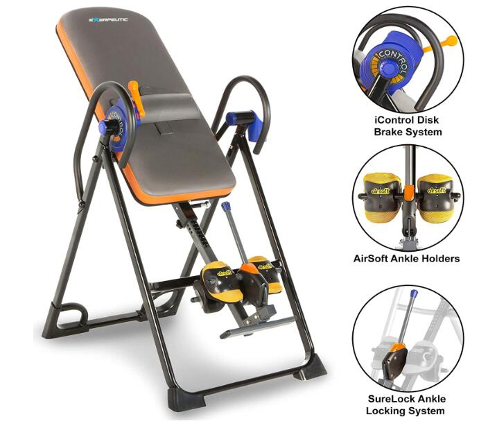 best exerpeutic inversion table with comfort foam backrest
