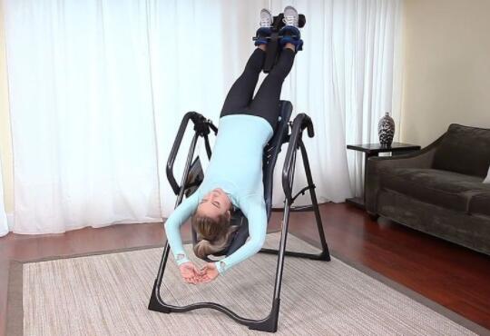 inversion table with lumbar support