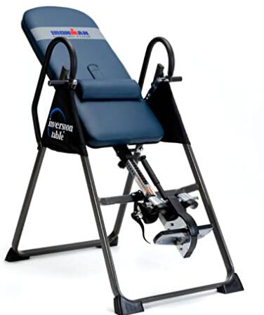 inversion table with lumbar support