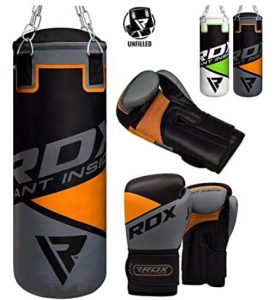 RDX unfliied punching bag kit with gloves