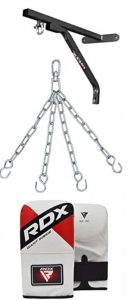 rdx 5ft punch bag chain and swivel and gloves and bracket